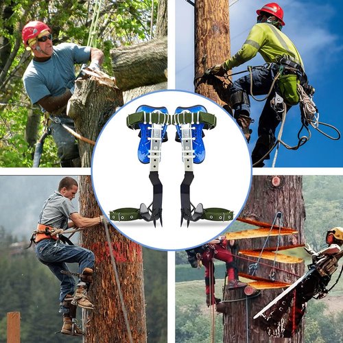 MYCGJH Tree Climbing Spikes Set, Adjustable Tree Climbing Gear Tree Climbing Tool with Non-Slip Pedal for Picking Fruit, Indoor and Outdoor Sports