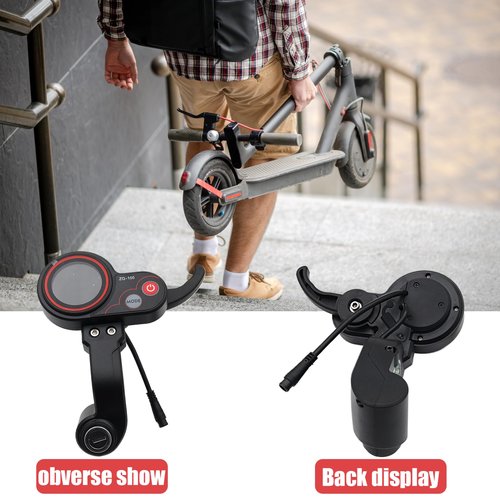 Yaoliucp Electric LCD Display Meter|Scooter Speedometer with Key Digital 6 Pin Button Control Scooter Odometer with Shifter Replacement Electric Scooter Accessories