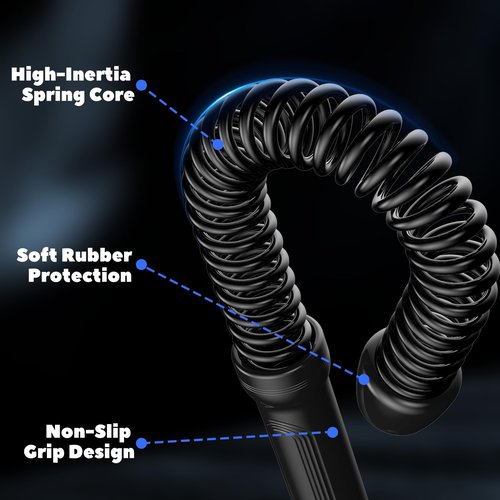 Ropeless Battle Rope, Battle Ropes for Home Gym, Strength, HIIT Workouts, Home Training, Quiet Fitness Equipment for Men & Women, 2PCS