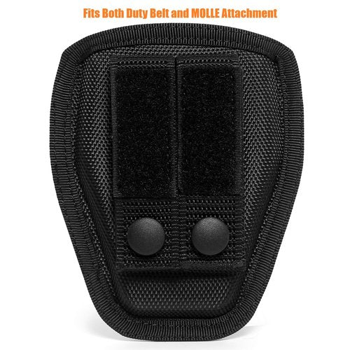 TACNEX Quick Release Cuff Case, Fits Standard Handcuffs Duty Belt Cuff Holder MOLLE Pouch Sheath for Police Law Enforcement Prison Guard (Ballistic Nylon)