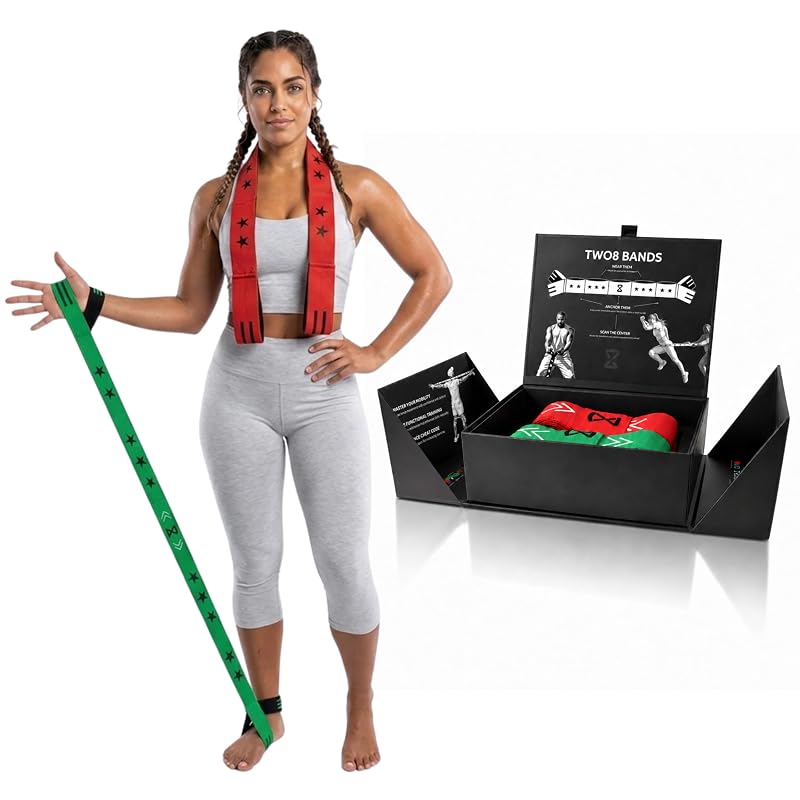 Adjustable Fabric Resistance Band Set with Guided Training App