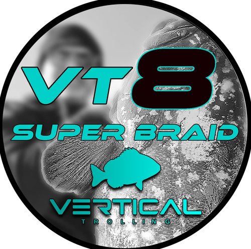 VERTICAL TROLLING VT8 Multicolor Braided Fishing Line (547yd (500mt), 36LB (0,26mm - PE 2,5))