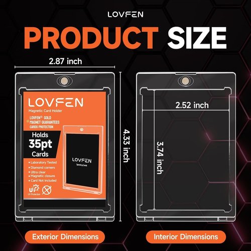 [2025 Upgraded] 50ct Magnetic Card Holders, Super Thin Premium 35pt One Card Holder Touch Card Protectors Hard Plastic Mag Case for Sports, Baseball, and Collectible Trading Cards