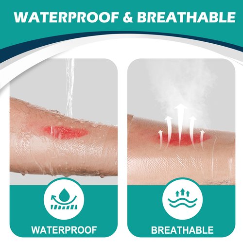 30 Packs Transparent Film Dressing 6'' x 8'' - Waterproof Bandages for Swimming, Showering, Wounds, Post Surgical Shower or IV Shield, Tattoo Aftercare Bandage, Scar Therapy, Adhesive Patches