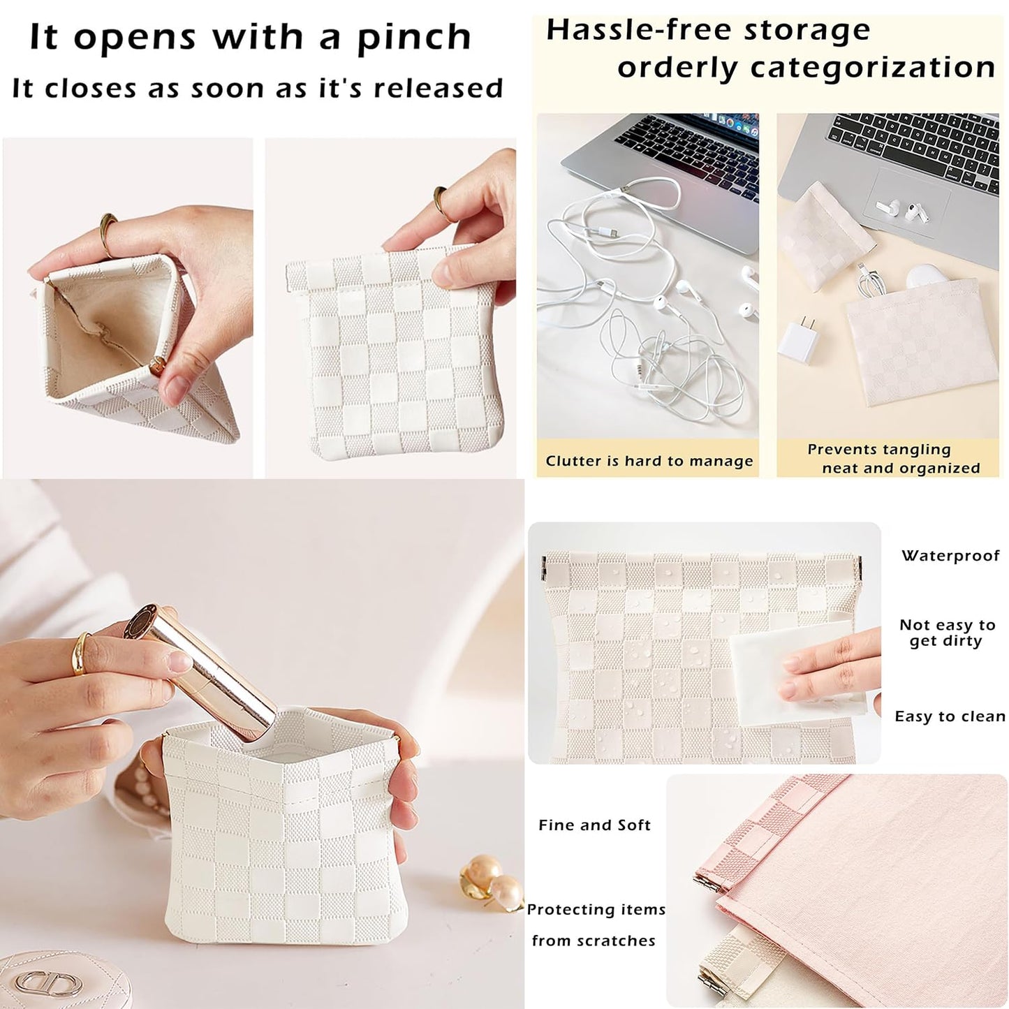 Vpoofree Woven Clutch Purses for Woman,Summer Beach Purse for Vacation, Woven Striped Dumpling Bag,Crochet Evening Handbag (Red-brown Stripe Woven Clutch Purses)