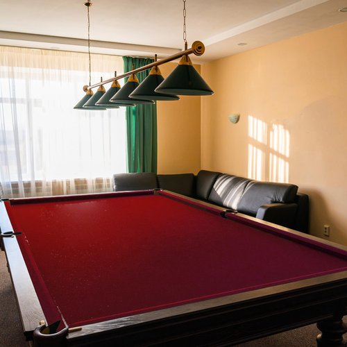 Mixweer Billiard Cloth 8.53ft Pool Table Felt with 6 Cloth Strips Pre Cut Pool Table for Home Clubs Bars Indoor Sports Game(Red)