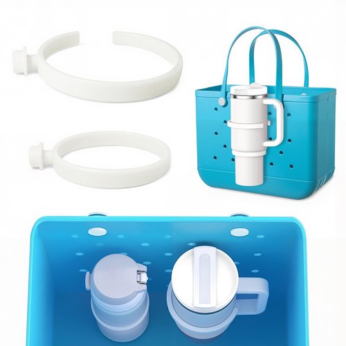 Bogg Bag Cup Holder for 30oz 40oz Stanley, Adjustable Insert Drink Holder Compatible with Bogg Bag/Simply Southern Beach Tote Bag, Water Bottle Holder Attachment for Bogg Bag Accessories