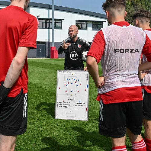 FORZA 35in x 24in Double-Sided Sports Coaching Whiteboard | 13 Sport Options - Dry Erase Board Equipped with Magnetic Markers, Pen & Eraser (Soccer, with Carry Bag)