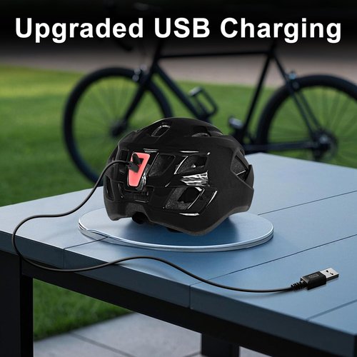 BOTHLIKE Bike Helmet Adult for Men, Lightweight Ebike Helmet with LED Light & Magnetic Goggles, USB Charging Cable Included, Cycling Helmet for Adult with Adjustable Dial Fit 58-62cm