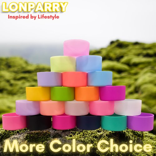 LONPARRY 2-Pack Silicone Boot for Stanley 40 30 oz Quencher Adventure Tumbler, IceFlow 30 20 oz, Stanley Cup Protector Accessories Clear