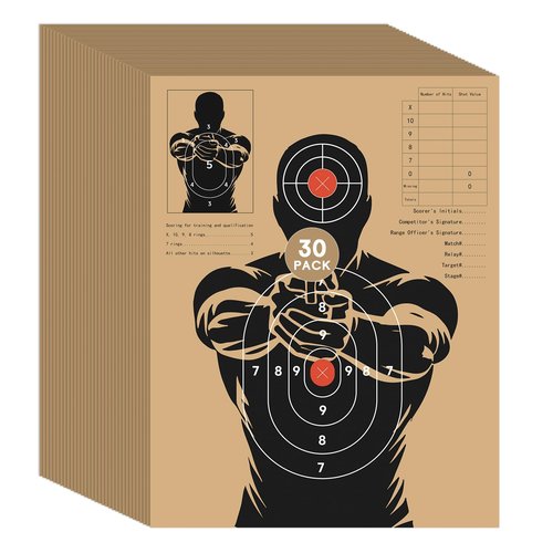 30 Pack Cardboard Shooting Targets for The Range, 17x13 Inch Targets for Shooting Indoor and Outdoor