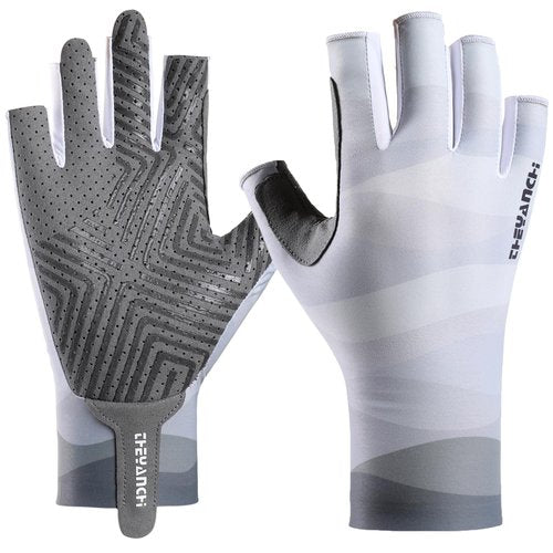 LJCUTE Fishing Gloves UV Protection Fingerless Sun Gloves Men Women for Cycling Hunting Kayaking Hiking Sailing