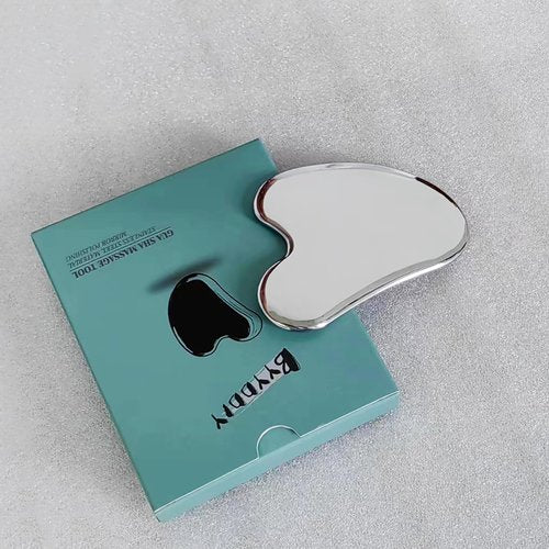 BYYDDIY Spherical Surface Stainless Steel Gua Sha Facial Tools, Metal Gua Sha for Face,Tighten Skin Massage, Guasha Beauty Tool for Body Eyes (W-s)