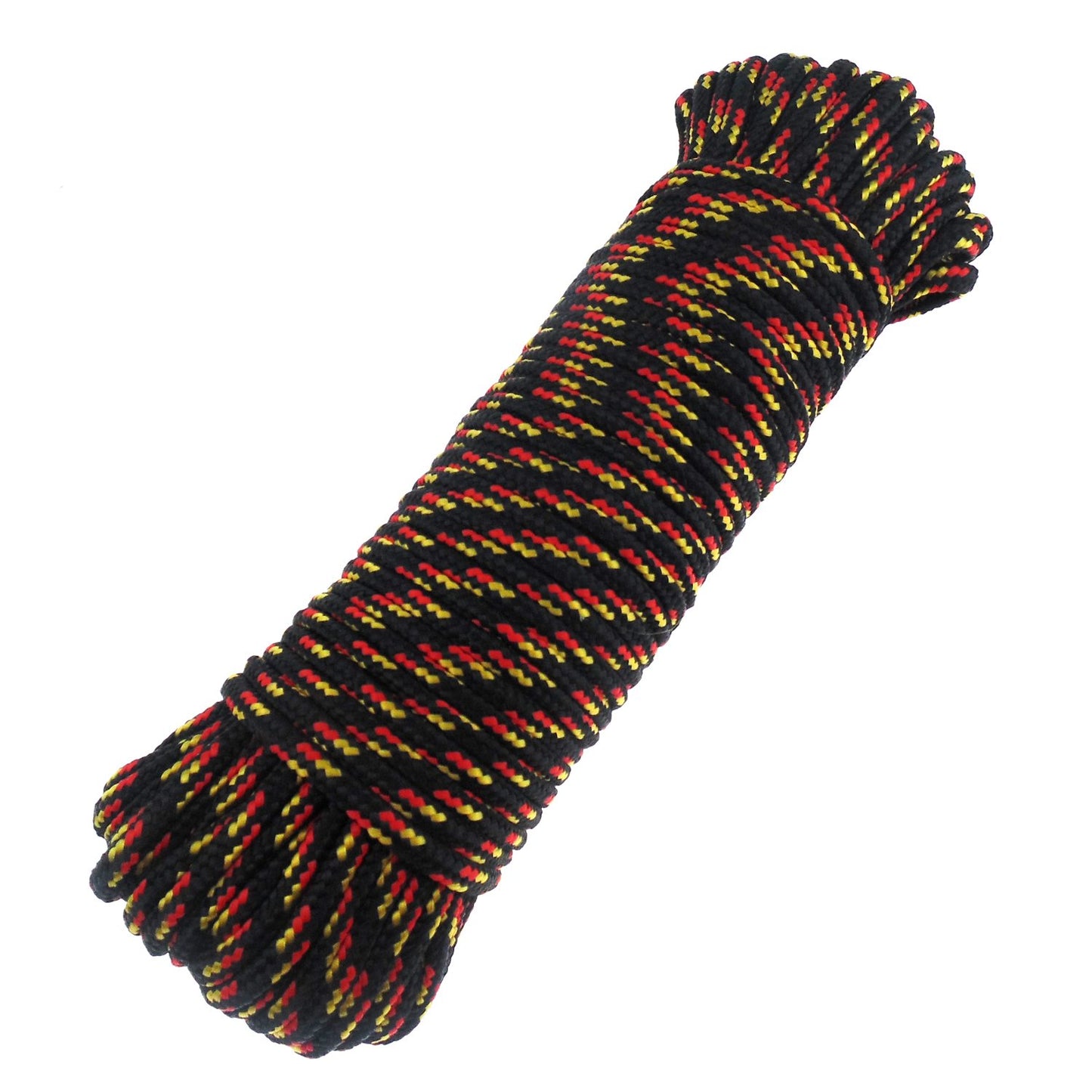 Diamond Braid Nylon Rope,3/16"(5mm) by 100feet Paracord,General-Purpose Utility Rope, High Strength All Purpose Braided Polypropylene Utility Flag Line for Indoor or Outdoor Use(Black)