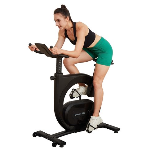 Exercise Bike,Flarhetoric Flywheel Weight 22lbs,Stationary Bike With Exclusive App, Indoor Bike Trainer With Maximum Weight Capacity 300 Lbs, Tablet Mount And Record Sports Data