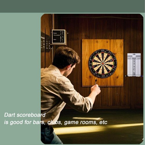 Afumazi Dry Erase Dart Scoreboard, Dart Score Keeper for Cricket and 01 Games, 13.8x7.9 Inch Dartboard Accessories