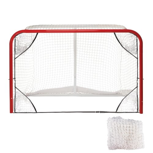 Runhike DM-EZQGQW White Hockey Net Compatible with EZGoal, 72" Wide x 48" High, 4 Removable Target Pockets, NET ONLY