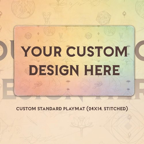 Paramint Custom Standard Playmat (Stitched, 24x14) - Compatible with Magic: The Gathering - Play MTG, YuGiOh, TCG - Original Art Designs & Accessories