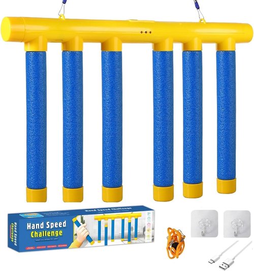 Drop The Stick Game, Catch All Drop Sticks Game, Hand Eye Coordination Training, Reflex Challenge Game, Hand Eye Coordination Reaction Training Toy, 3 Adjustable Speed Catching Game (B)