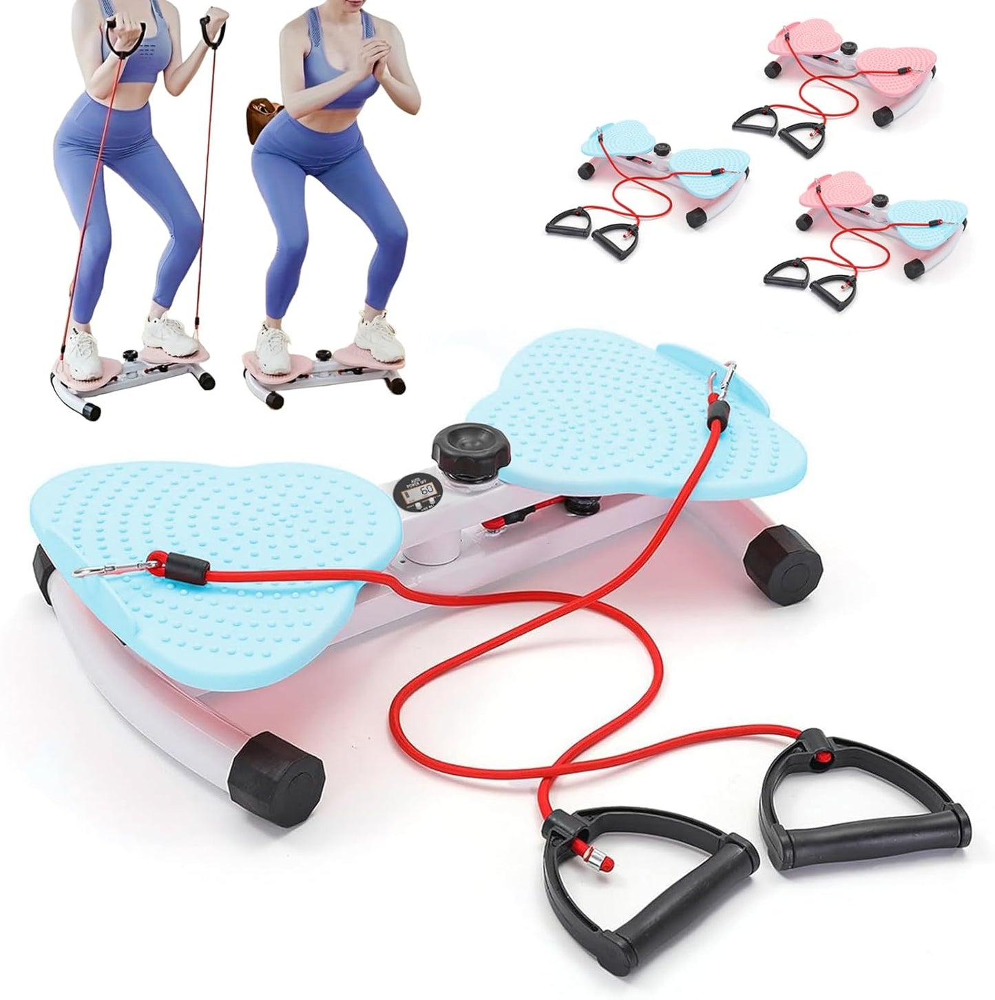 2025 Upgraded Waist Twister Board with Digital Count Display - 270° Oscillating Ab Twister Machine with Adjustable Resistance Bands, Non-Slip ABS Base, Silent Twist Board for Exercise
