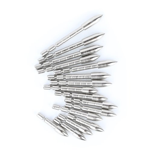 ZSHJGJR 24pcs Archery Insert Arrow Points 4.2mm 60/80/100/120grain Insert Arrowheads Arrow Tips Glue in Arrow Shaft Archery DIY Hunting Arrow Field Points (60 Grain, 4.2 * 6.0mm)
