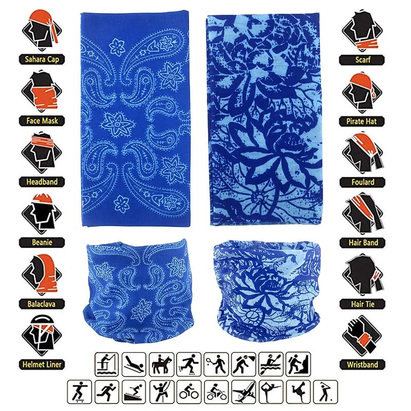 Variation NO4+12 Neck Gaiter Face Mask Buffs, Multi-Function Headwear