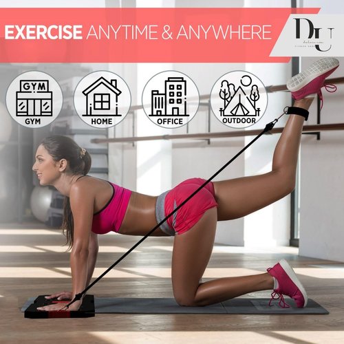 Perfect Push Up Handles, Portable Gym Equipment - Fit Home Gym, Push Up Board, Black