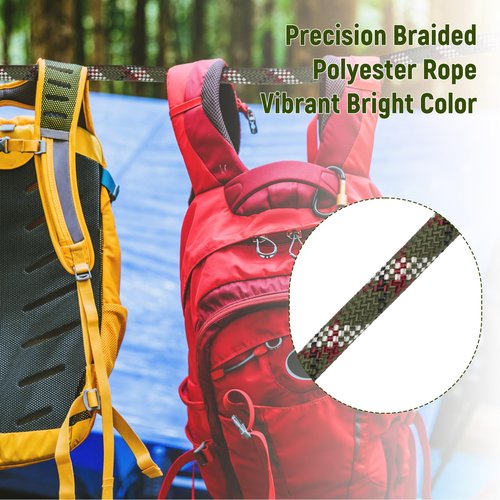 Arborist Rope Climbing Rope 48 Strands Tree Rope 1/2 Inch for Climbing Tree Swing Pulling Sailing