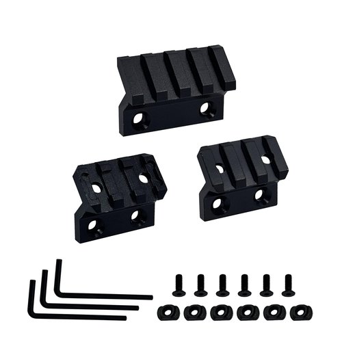LEGEED 45 Degree Offset Mount, 3 4 Slots fit for Mlock Single Picatinny Rail (3 Pack)