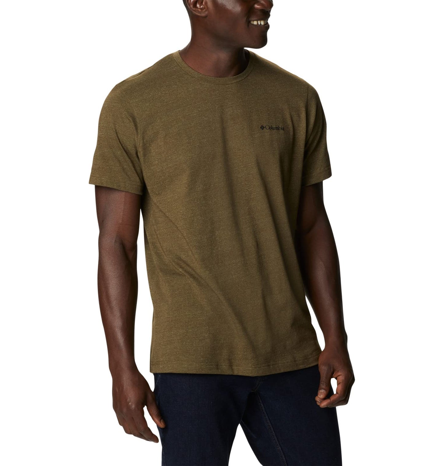 Columbia Men's Thistletown Hills Short Sleeve, Olive Green/Savory, Large