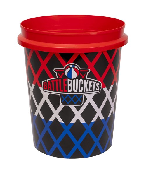 Battle Buckets – Giant Yard Pong and Basketball Game with 12 Buckets, 2 Balls, Carrying Bag, and Air Pump – Outdoor Game for Lawn, Backyard, Beach, and Parties