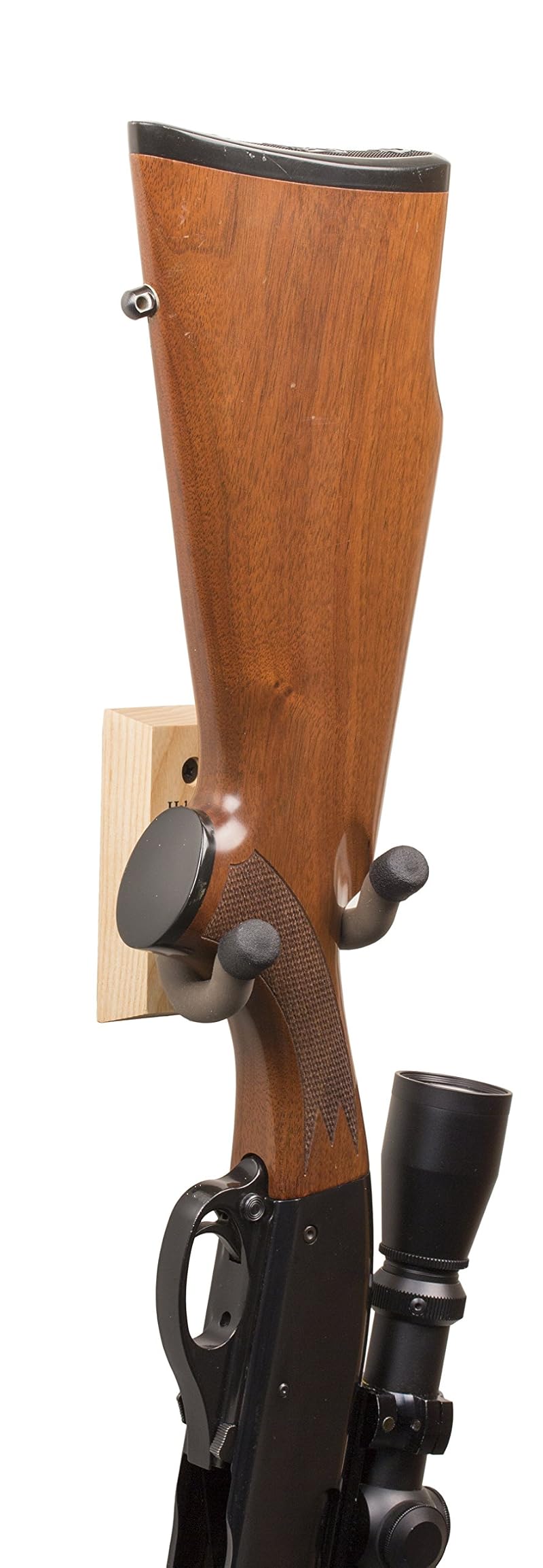 Walnut Vertical Gun Hanger | 100% Made in USA, Real Hardwood, Lifetime Warranty