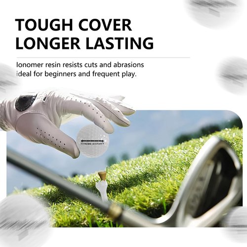 SUMBONUM Surlyn Golf Balls 3 Pack – High Durability, Low Spin for Maximum Distance, Straight Flight & Cut-Resistant Cover, Ideal for Beginners & High Handicappers, Long-Lasting Performance