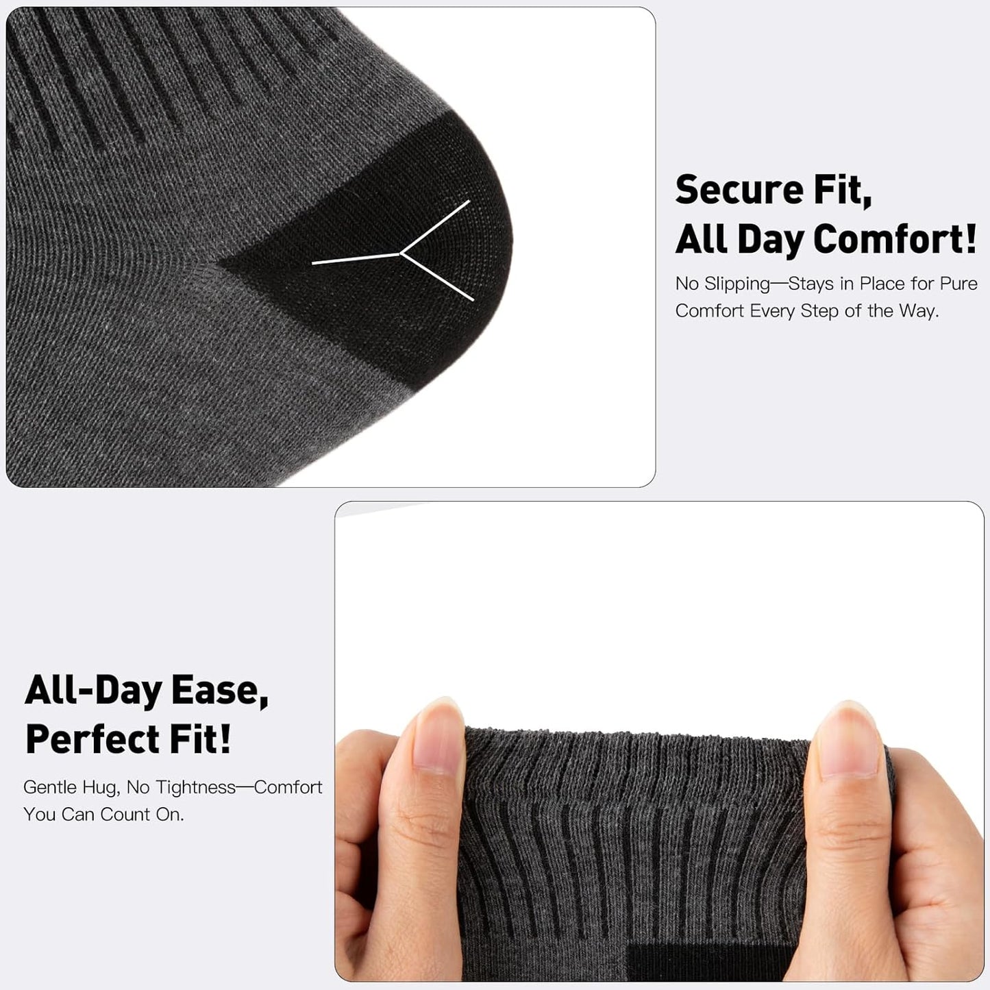 20 Pack 3 Styles Men's/Women's Mini Crew Ankle Socks Quarter Bulk - Breathable Thin Athletic Socks, Fits Shoe Size 8-11