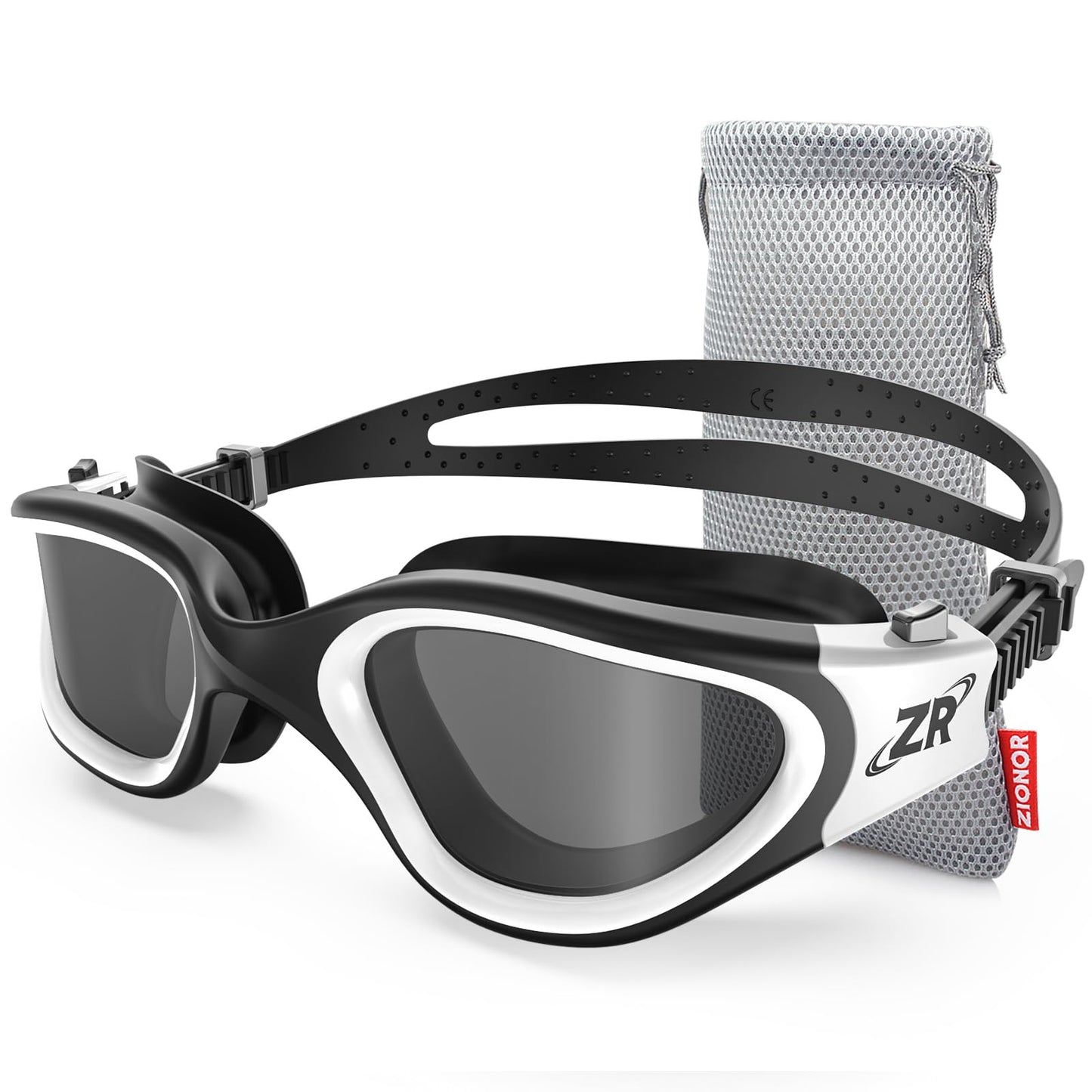 ZIONOR Swim Goggles, Upgraded G1 Polarized Swimming Goggles Anti-fog for Adult Men Women A3 (Polarized + Smoke)