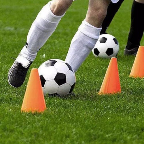 Faswin 40 Pack 7 Inch Traffic Cone, Plastic Soccer Training Cones for Outdoor Activity & Festive Events, Orange