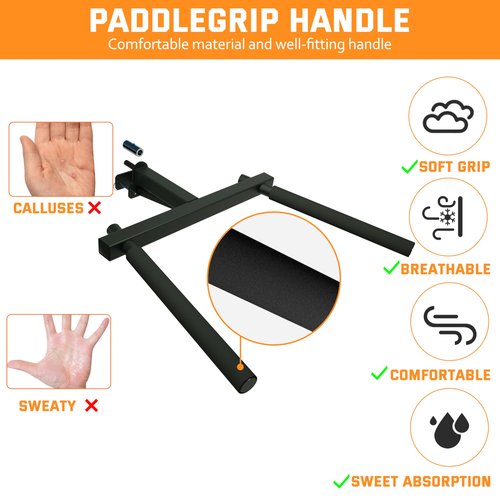 Upgraded-Dip Bar Attachment for 2"x2" Squat Rack, Heavy Duty Power Rack Attachment with 5/8" or 1" Hole, Weight Rack Accessories for Strength Training, Chest, Triceps & Shoulder Workouts, Support 800 LBS