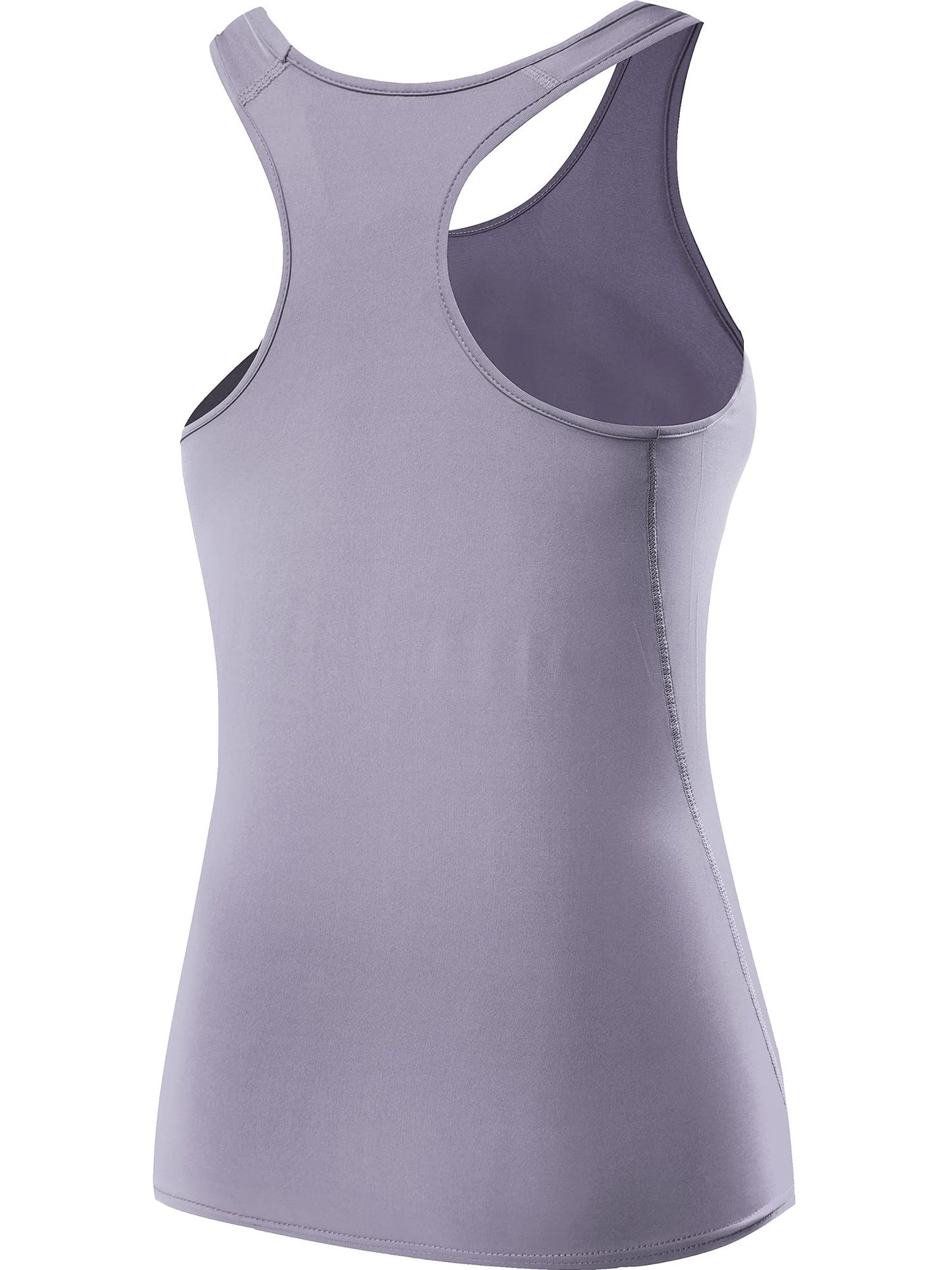 NELEUS Women's 3 Pack Compression Athletic Tank Top for Yoga Running,Pink/Purple/Blackish Green,2XL