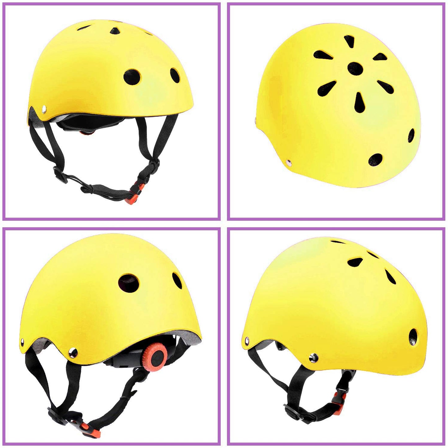 Kids Bike Helmet Set, Toddler Helmet for Ages 3-15 Boys Girls with Sports Protective Gear Set Knee Elbow Wrist Pads for Skateboard Cycling Scooter Rollerblading