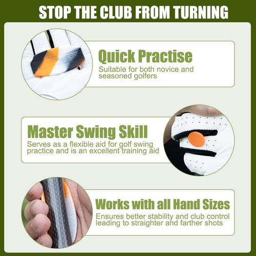 Golf Swing Trainer T Grip Aid, Golf Training Aid Correct Posture Club Swing Grip Pad, Golf Training Accessories - Golfer Beginner Accessories Tee Trainer