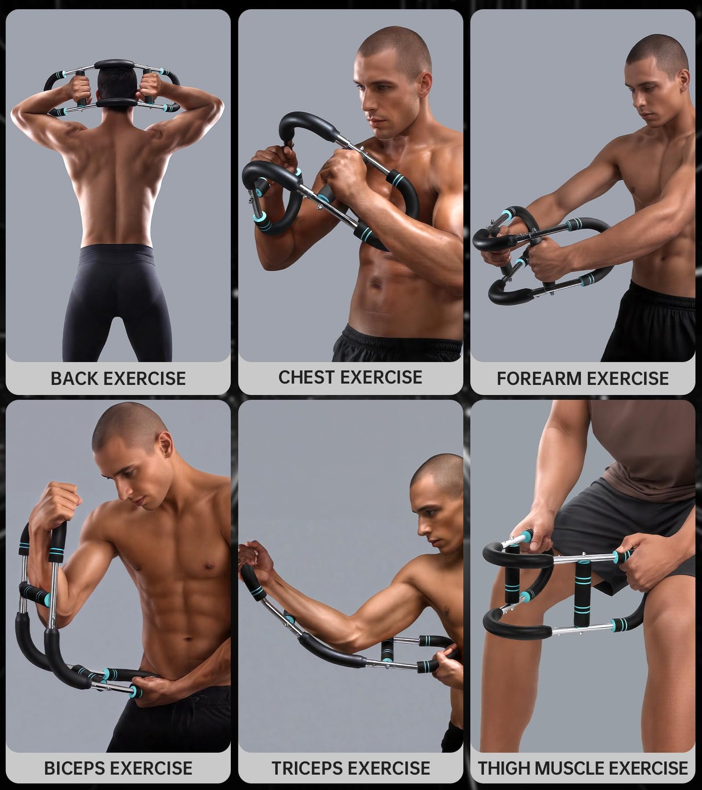 2025 Pro Twister Arm Trainer - 40-100lb Gorilla Bar for Men, Adjustable Chest Workout Equipment & Forearm Strengthener, Multi-Directional Muscle Trainer, Portable Spring Resistance for Home & Gym