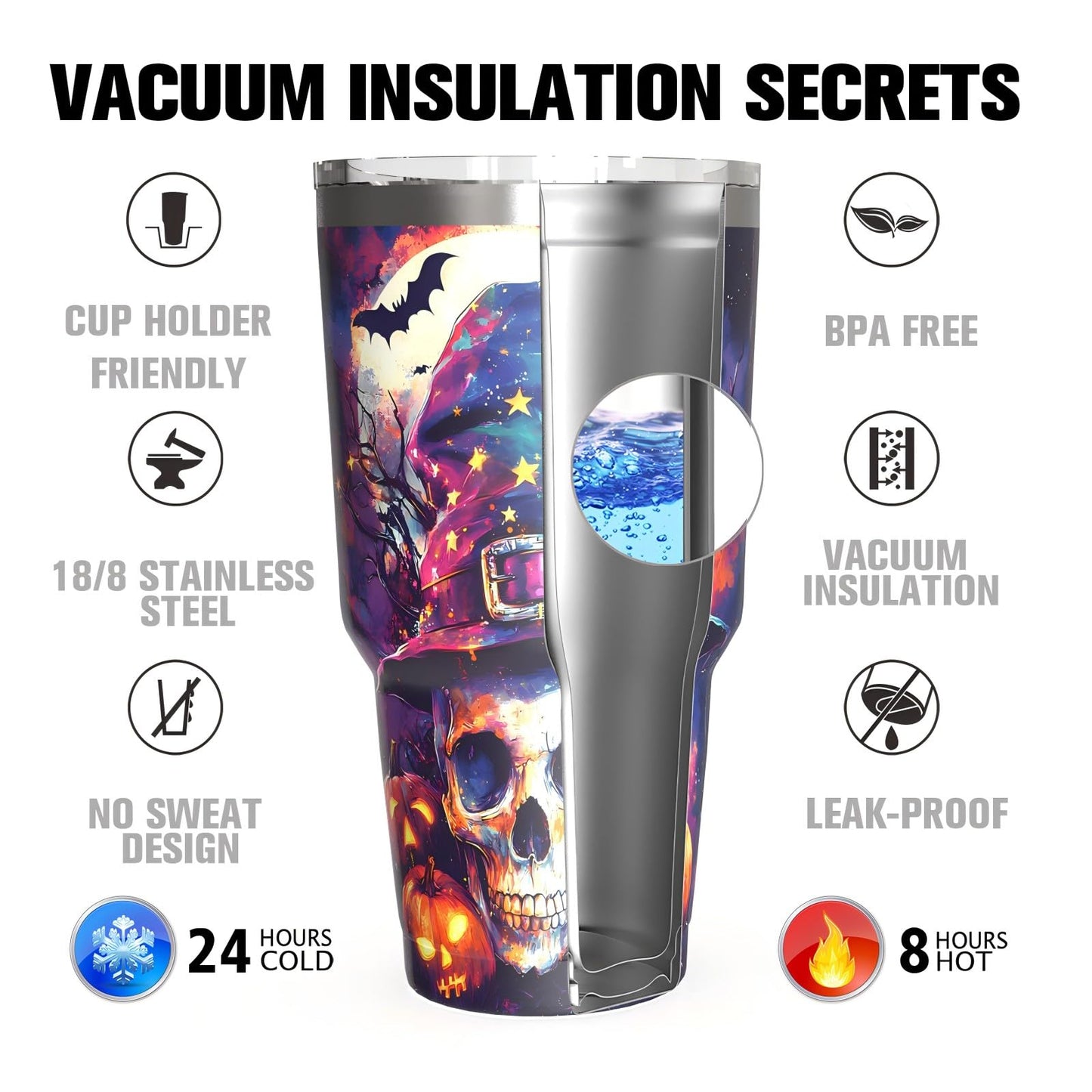 Pandaria 30 oz Holiday Pattern Leak Proof Tumbler with Straw | Stainless Steel Vacuum Insulated Tumbler | Double Wall Coated Water Cup | Cupholder Friendly Travel Coffee Mug | Ideal Gifts for MenWomen