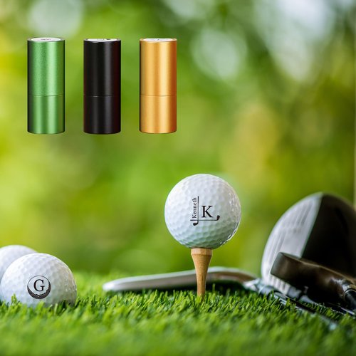 Ruimaao Custom Golf Ball Stamp - Personalized Golf Ball Marker Stamp, Waterproof Ink Customized Golf Balls Stamps with Your Design, Golf Ball Stamper, Golf Accessories Golfer Father Dad Golf Gifts
