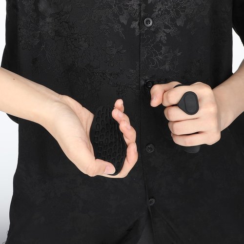 Heclia Weight Lifting Grips Rubber Gym Grip Strengthener for Women Men Hands Protection, Anti-Slip Workout Hand Grips for Weightlifting, Pull Up, Training Grip, Yoga & Exercise - 1 Pair Black