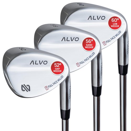 ALVO GOLF Premium Golf Wedges 52/56/60 Sets or Individual Wedges - 52 degree Gap Wedge, 56 degree Sand Wedge, 60 degree lob Wedge Golf Club - Pitching Wedge for Men Right Hand - Wedges Golf - Max spin