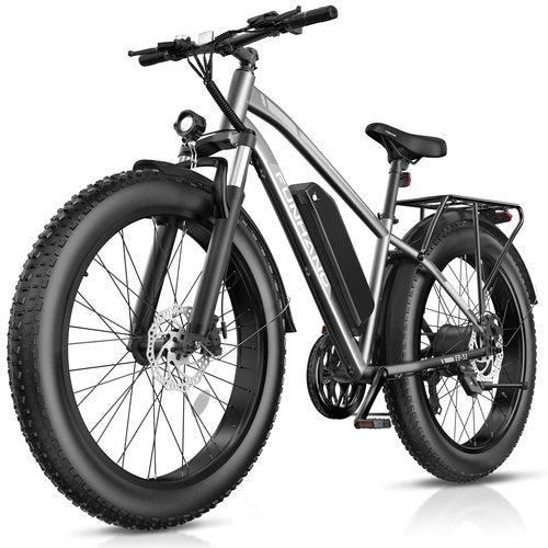 Funhang Electric Bike for Adults, Peak 1000W Ebike, 25MPH 60Miles Electric Mountain Bike, 26" Fat Tire Adult Electric Bicycle with 48V 13AH Battery, Rear Rack, 7 Speed, Front Suspension, Turn Signal