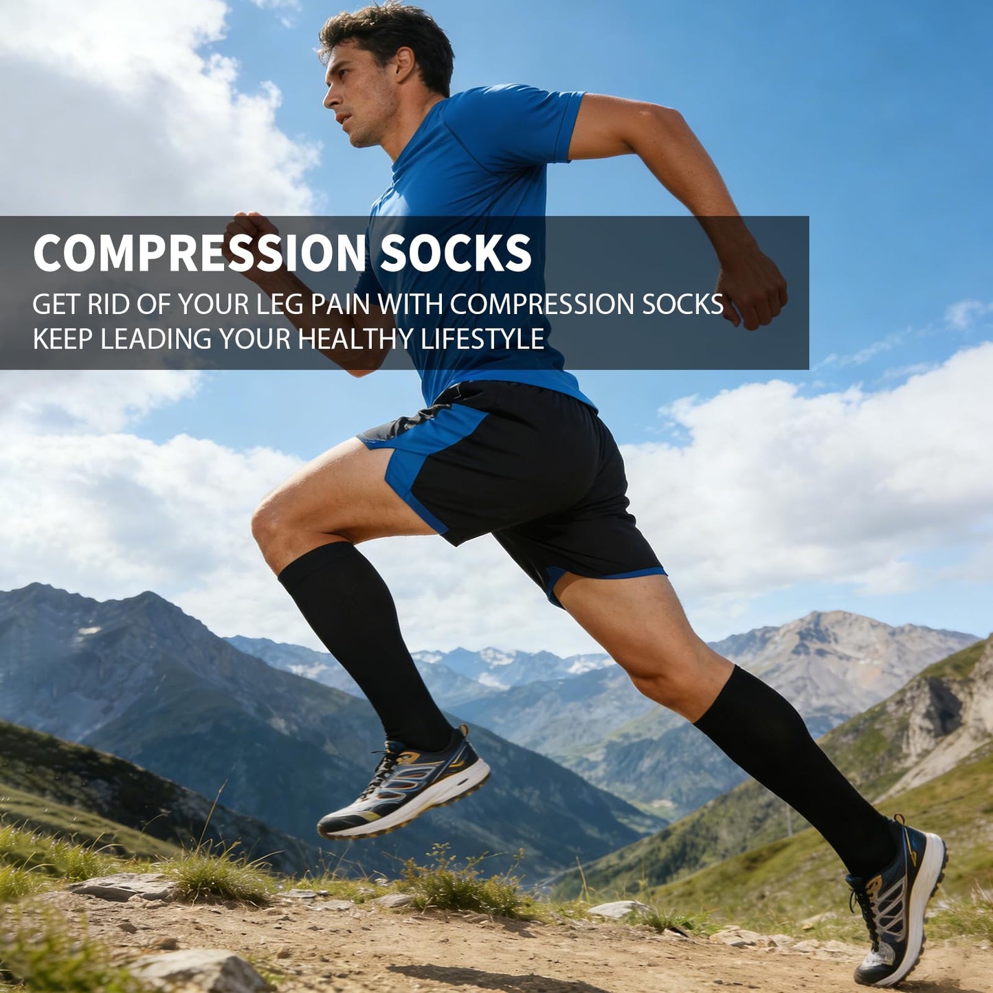 Sooverki Graduated Copper Compression Socks for Men & Women Circulation 8 Pairs 15-20mmHg - Best for Running Athletic Cycling