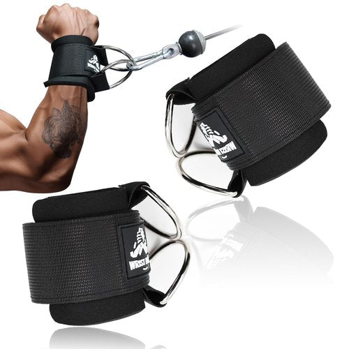Adjustable Wrist Straps for Cable Machine Workouts – Enhance Grip Strength & Wrist Power, Perfect for Arm Wrestling, Lateral Raises, and Triceps Exercises