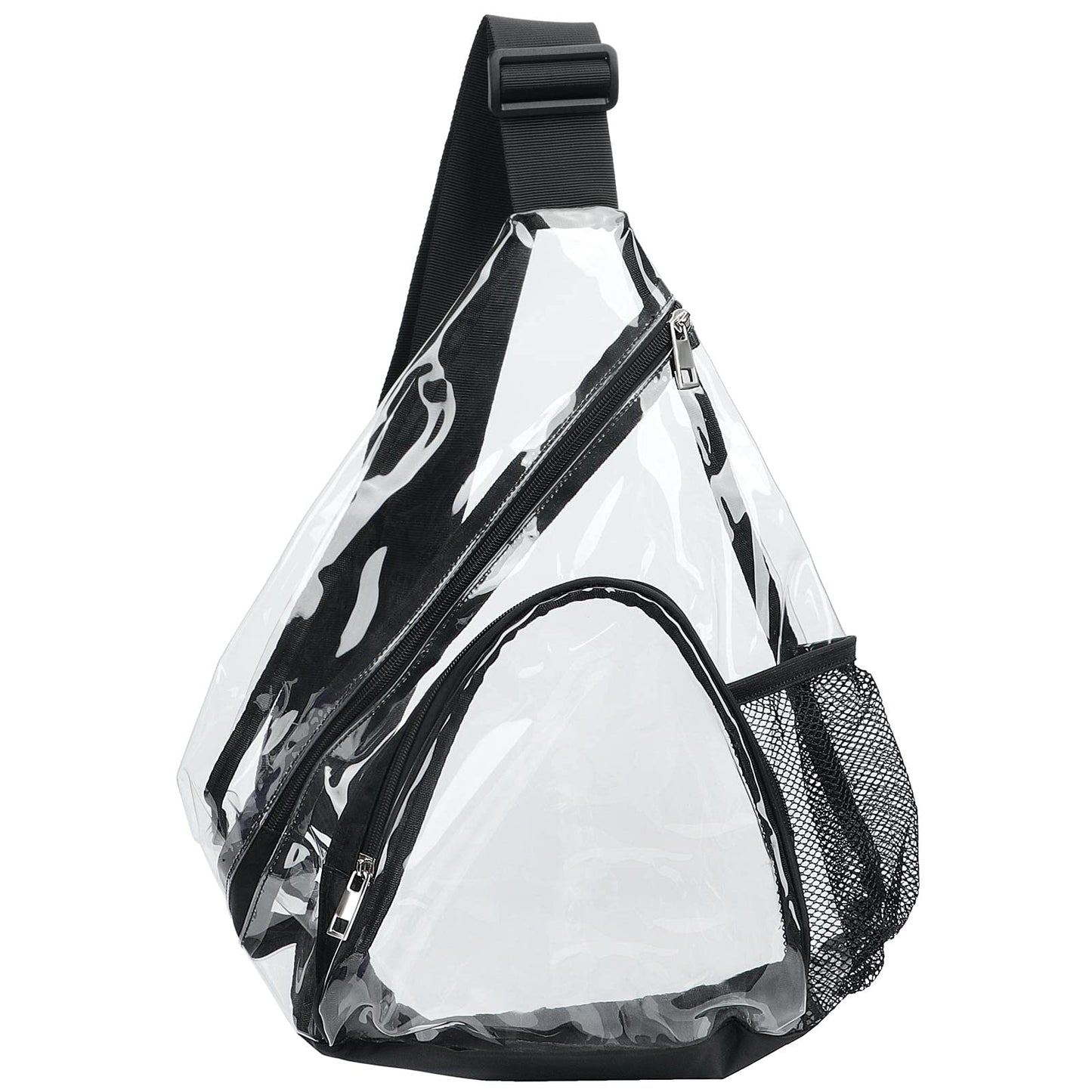 HULISEN Clear Sling Bag, Clear Bag Stadium Approved, Transparent Shoulder Crossbody Backpack Chest Casual Daypack