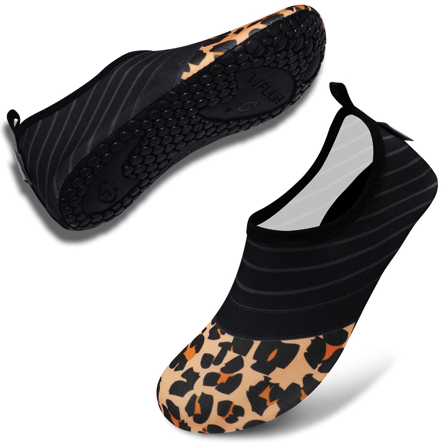 VIFUUR Water Sports Unisex Shoes Splice Orange Leopard - 9-10 W US / 7.5-8.5 M US (40-41)